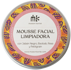 Mousse Facial Limpiadora - Jabón negro, Baobab, Rosa & Petitgrain